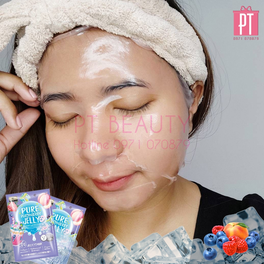 Mask Thạch Jelly Dâu Đào Sexylook hộp 3 miếng (màu tím)