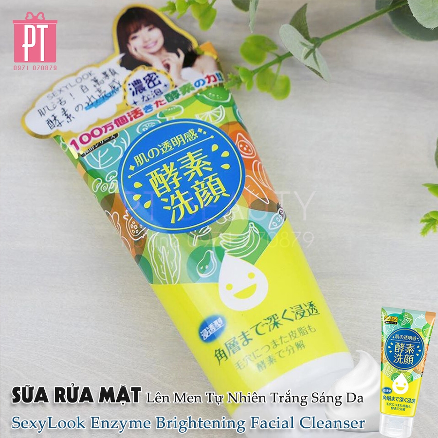 Sữa Rửa Mặt Lên Men Tự Nhiên Trắng Sáng Da Sexylook Enzyme Brightening Facial Cleanser 120g