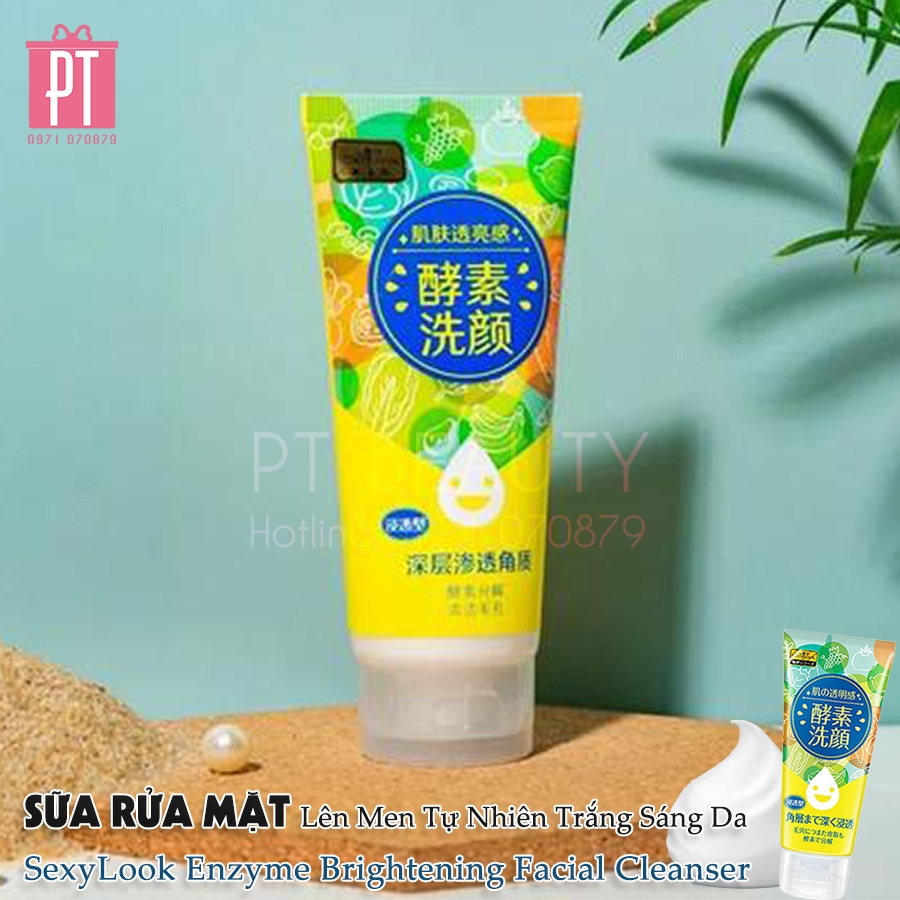 Sữa Rửa Mặt Lên Men Tự Nhiên Trắng Sáng Da Sexylook Enzyme Brightening Facial Cleanser 120g