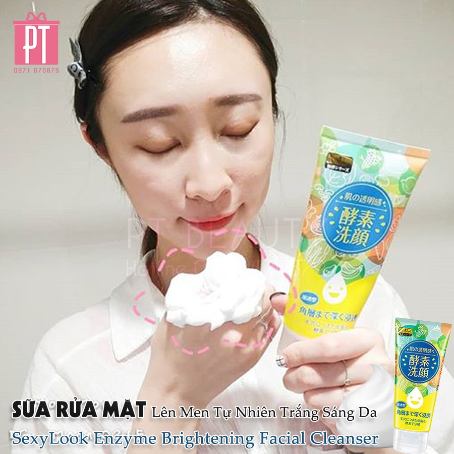 Sữa Rửa Mặt Lên Men Tự Nhiên Trắng Sáng Da Sexylook Enzyme Brightening Facial Cleanser 120g