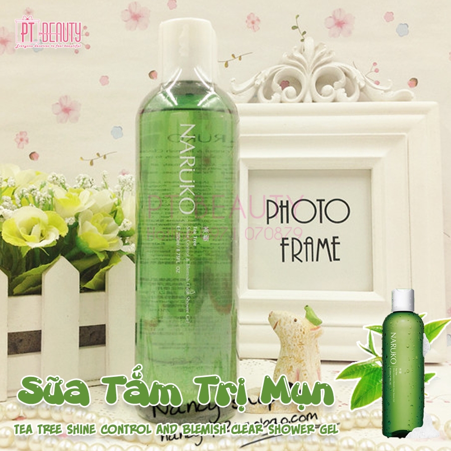 Naruko Sữa tắm Tràm Trà Giúp Làm Sạch Da - Tea tree Shine Control & Blemish Clear Shower Gel 250ml