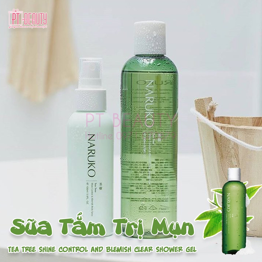 Naruko Sữa tắm Tràm Trà Giúp Làm Sạch Da - Tea tree Shine Control & Blemish Clear Shower Gel 250ml