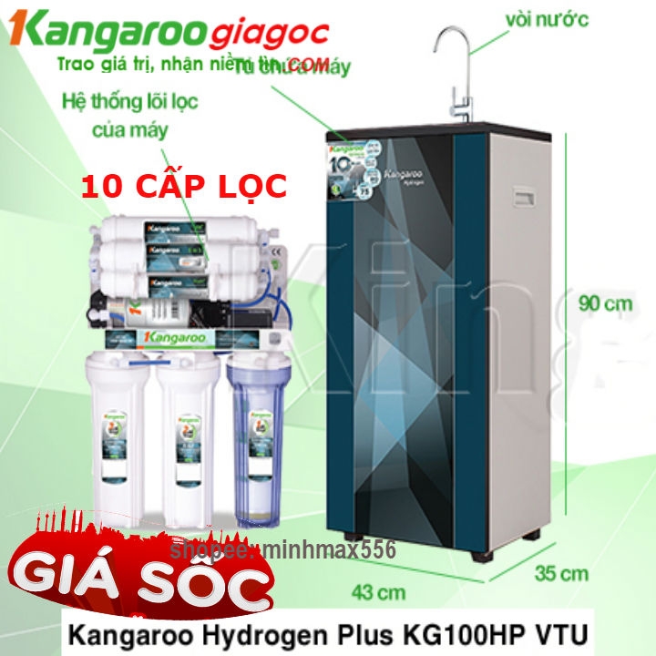 KG100HP-KV, Máy lọc nước kangaroo hydrogen Plus KG100HP ( không vỏ tủ )