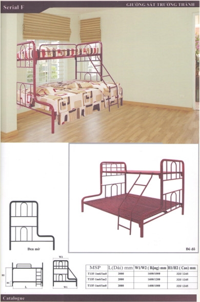 GIƯỜNG SẮT TẦNG TRƯỜNG THÀNH T13F