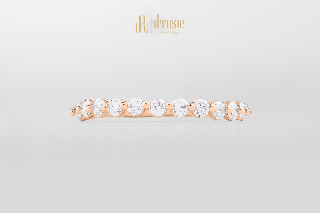 Nhẫn Mini Diana - Katie vàng hồng