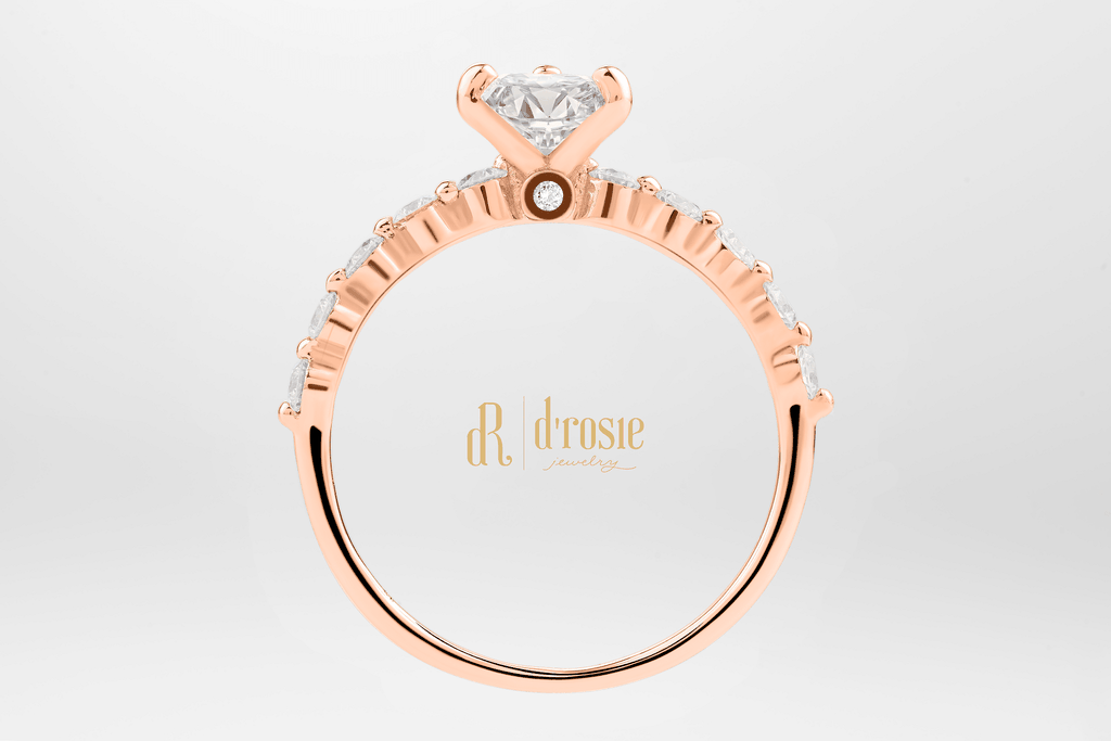 Nhẫn Mini Diana - Katie vàng hồng