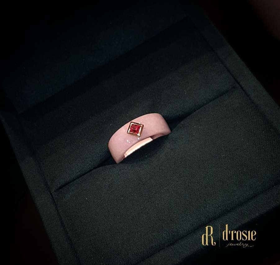 NHẪN NGỌC CẨM THẠCH LAVENDER MIX SPINEL - VÀNG 14K