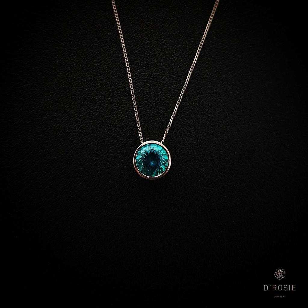 DÂY CHUYỀN CLASSIC VÀNG TRẮNG 10K- SWAROVSKI CZ MINT