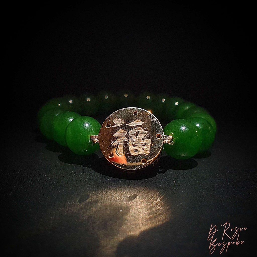 VÒNG NGỌC BÍCH MIX CHARM CHỮ PHÚC