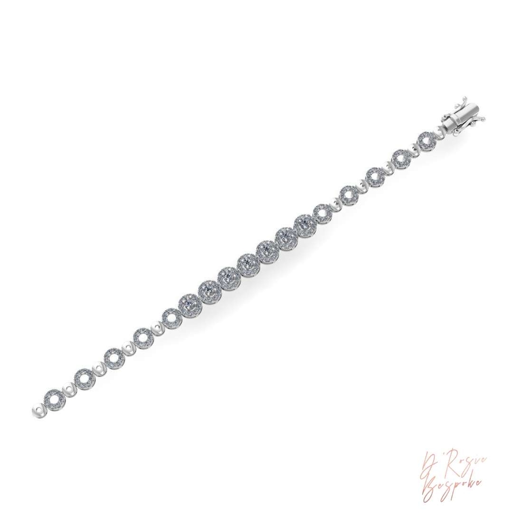 LẮC TAY VÀNG TRẮNG KẾT ĐÁ MOISSANITE