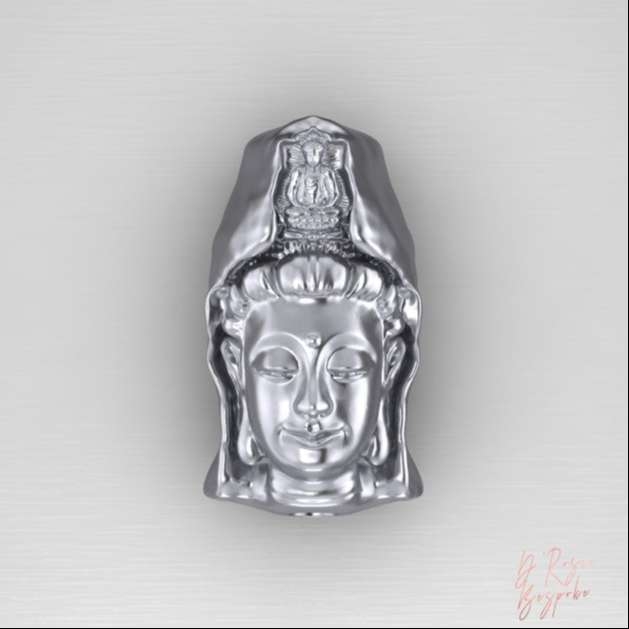 CHARM QUÁN THẾ ÂM BỒ TÁT MIX LẮC TAY THẠCH ANH TÓC ĐỎ