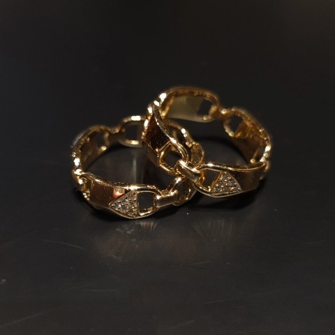 CẶP NHẪN VÀNG 18K - KIM CƯƠNG TỰ NHIÊN