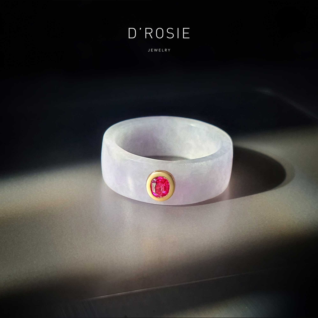 NHẪN NGỌC TÍM PHỐI RUBY LỤC YÊN