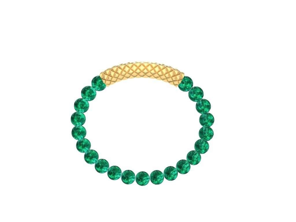 CHARM THANH VÀNG 18K MIX VÒNG NGỌC BÍCH VIP 6 LY CUỐN 3