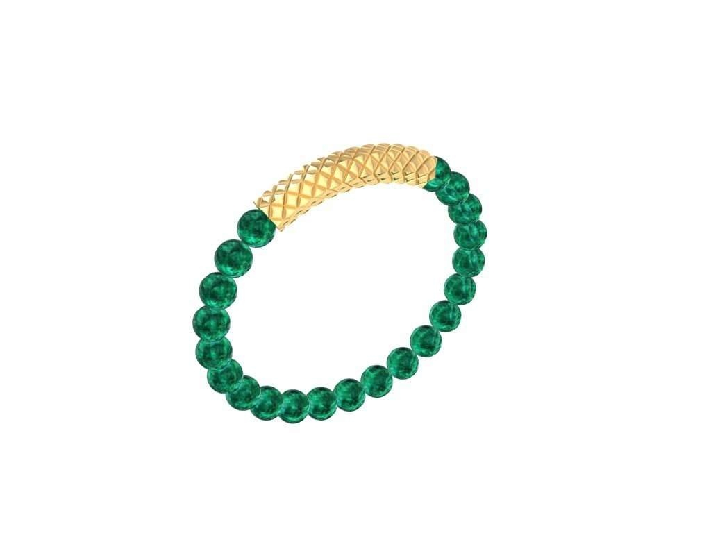 CHARM THANH VÀNG 18K MIX VÒNG NGỌC BÍCH VIP 6 LY CUỐN 3