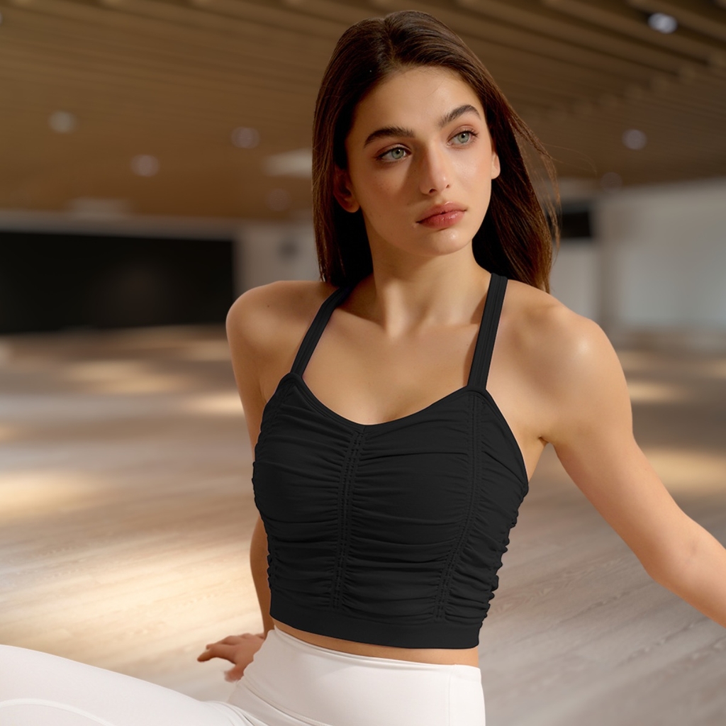 Áo tập xếp ly phồng BRA5123 beYoga