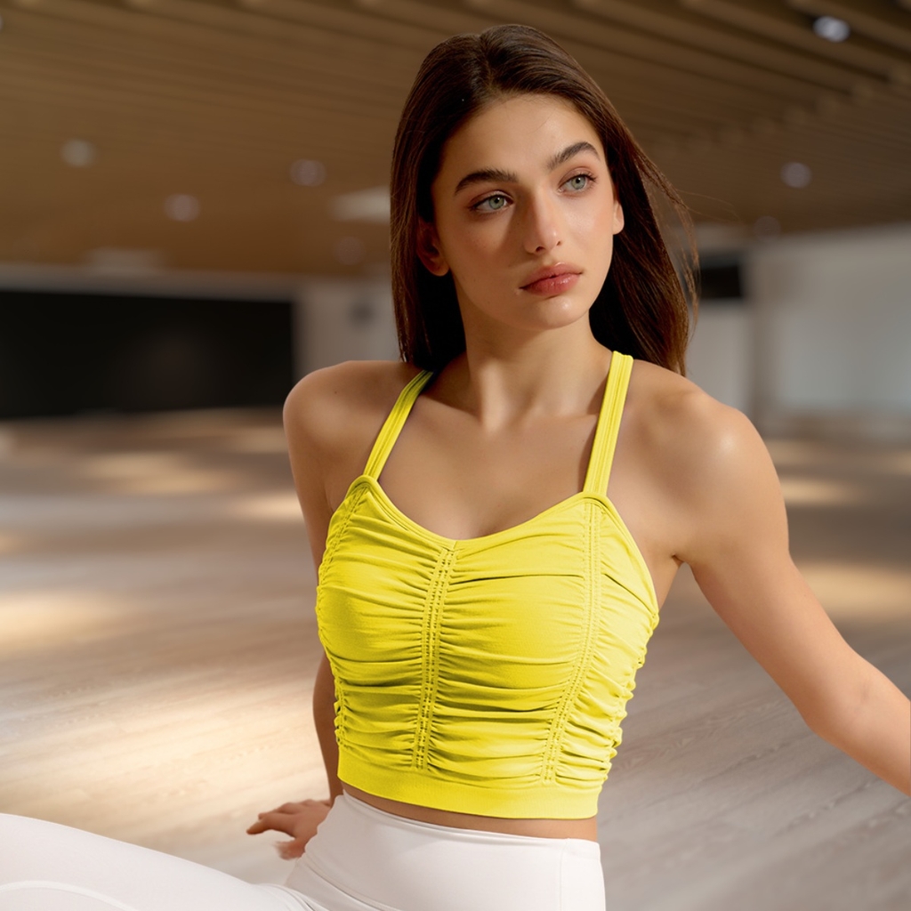 Áo tập xếp ly phồng BRA5123 beYoga