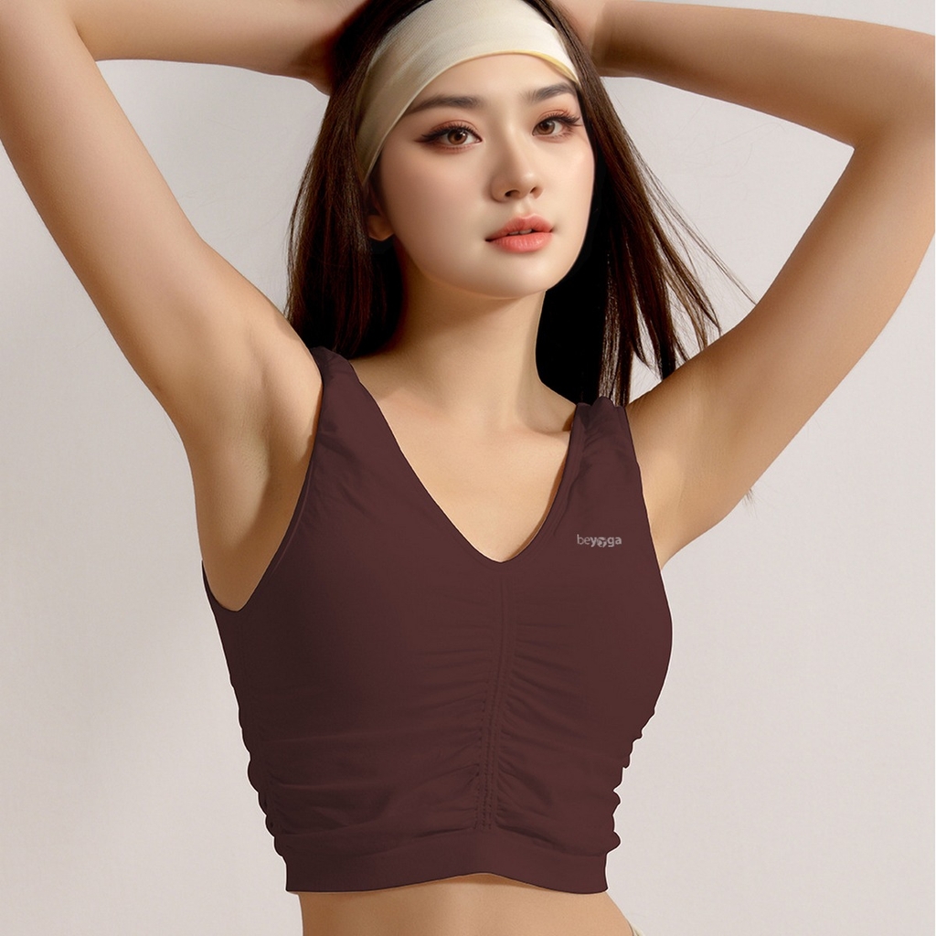 Áo tập tanktop xếp ly TNK5122 beYoga