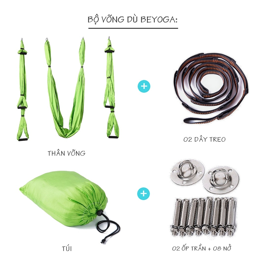 Bộ võng yoga vải dù siêu bền beYoga