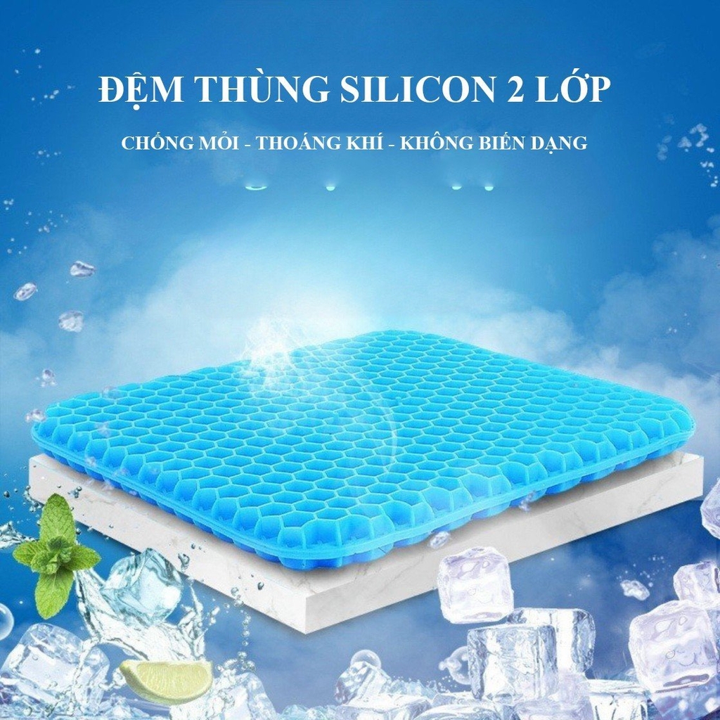 Đệm thùng 2 lớp Silicon 3D siêu mềm, thoáng khi