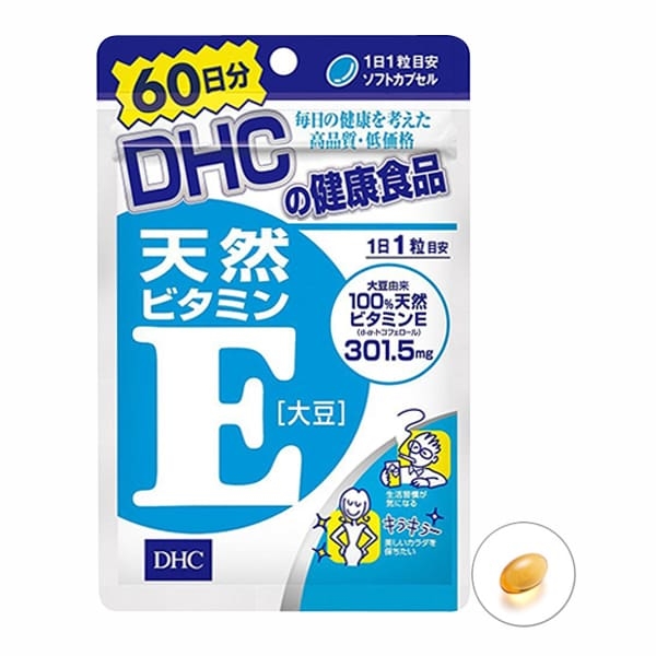 Viên uống bổ sung Vitamin E DHC 60 ngày (60 viên) - Nhật Bản