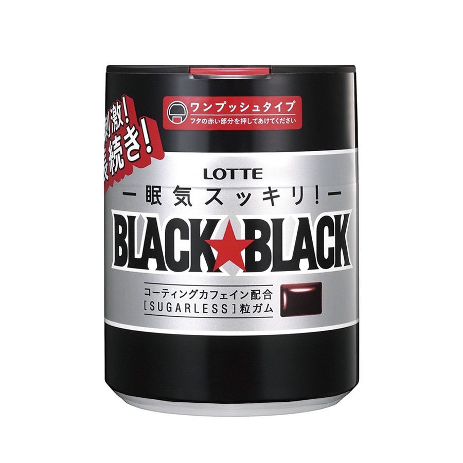 Kẹo cao su không đường Lotte Black & Black (140g) - Nhật Bản