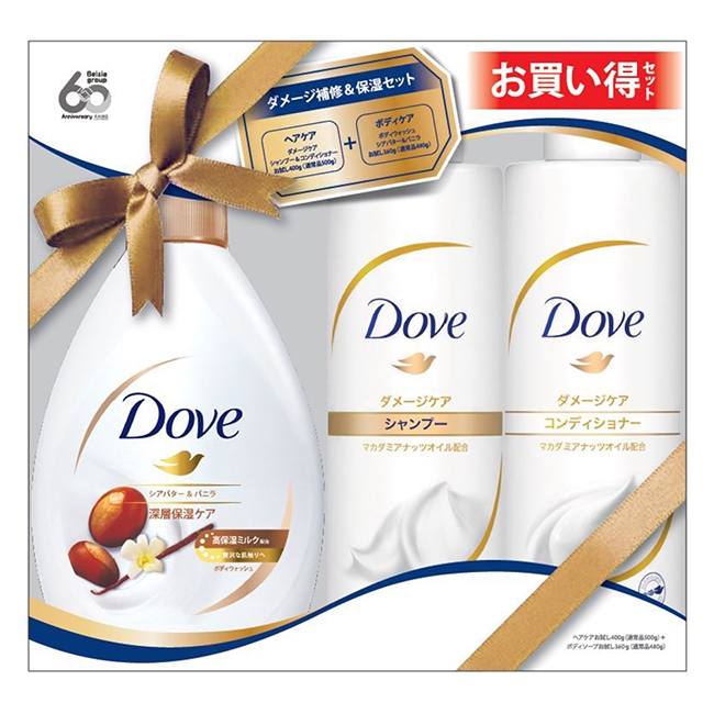Bộ dầu gội, dầu xả & dầu tắm Dove (Mẫu Mới) - Nhật Bản