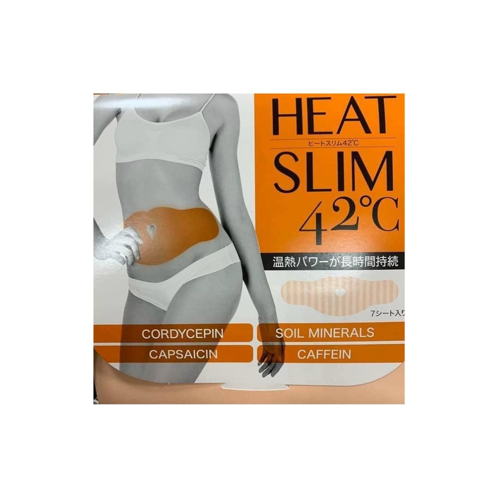 Miếng dán giảm mỡ bụng Heat Slim 42⁰C (7 miếng/ hộp) - Nhật Bản
