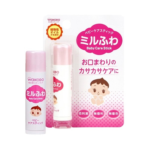 Son dưỡng môi cho bé Wakodo Baby Care Stick (5g) - Nhật Bản