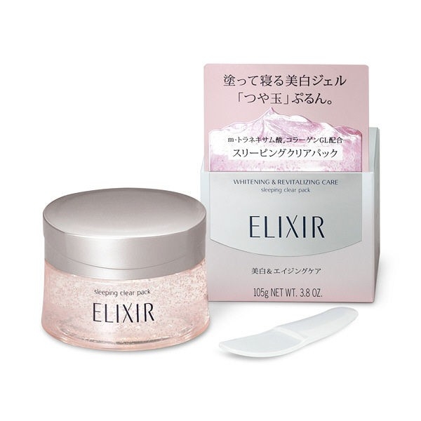 Mặt nạ ngủ dưỡng trắng Shiseido Elixir Whitening & Revitalizing Care Sleeping Clear Pack (105g) - Nhật Bản