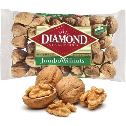 Hạt óc chó nguyên vỏ Diamond of California Jumbo Walnuts (453g) - Mỹ