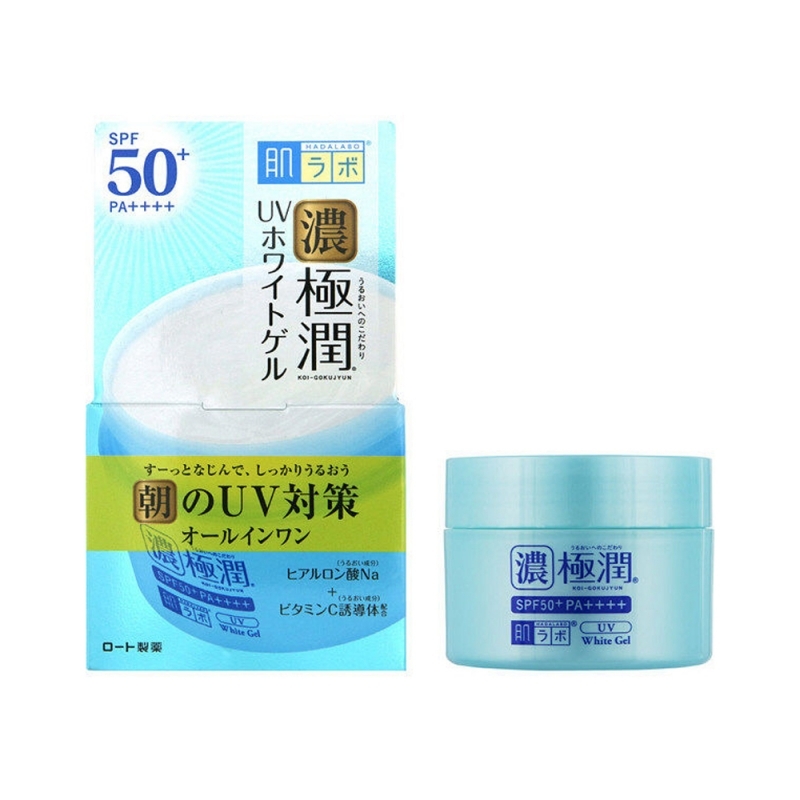 Kem dưỡng Hadalabo Koi-Gokujyun 5in1 UV White Gel SPF50+ PA++++ (90g) - Nhật Bản