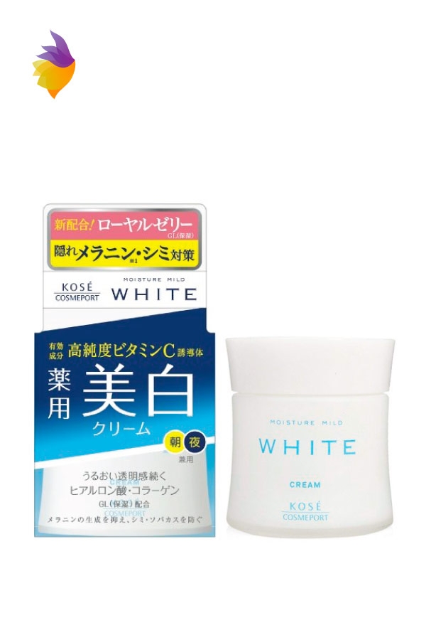 Kem dưỡng trắng da Kose Moisture Mild White Cream (55g) - Nhật Bản