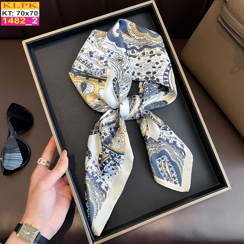 Khăn Phụ Kiện Lụa Vuông 70cm - Thế Giới Khăn Đẹp C1031_2