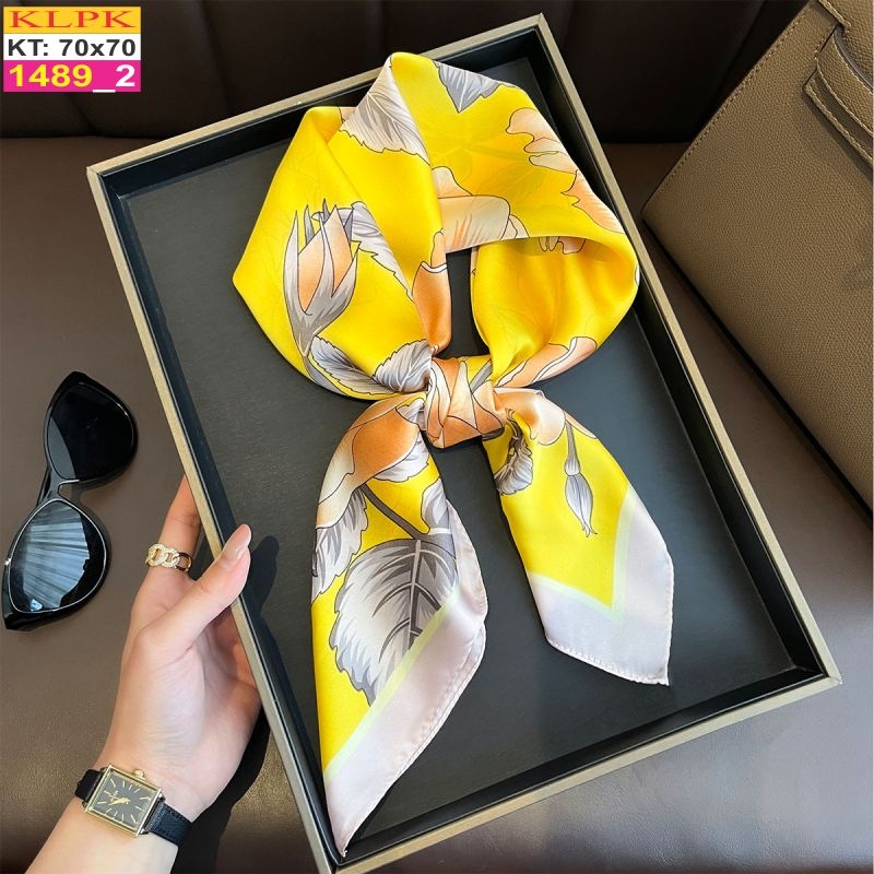 Khăn Phụ Kiện Lụa Vuông 70cm - Thế Giới Khăn Đẹp C1026_2