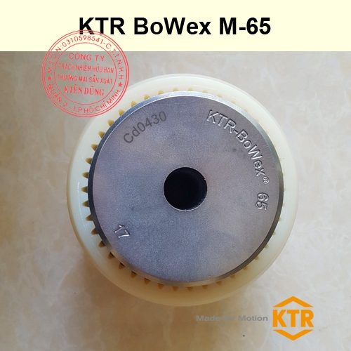 Khớp nối răng vỏ nhựa KTR BoWex M-65 Gear Coupling LightYellow Band