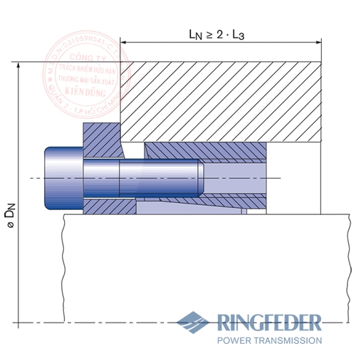 Thiết bị khóa trục côn Ringfeder RfN 7013.1 location