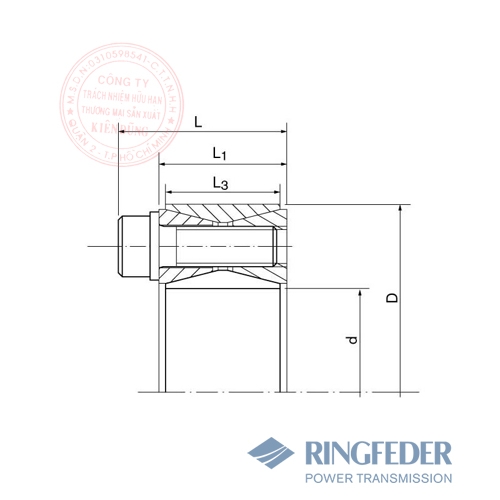 Thiết bị khóa trục côn Ringfeder RfN 7012.2 bản vẽ