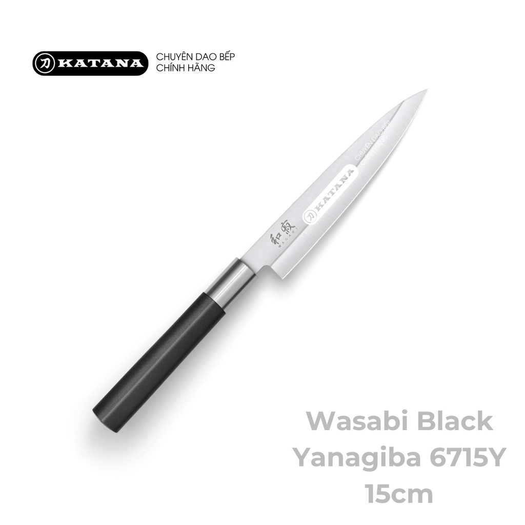 Dao thái Sashimi Nhật Bản cao cấp KAI Wasabi Black Yanagiba - 6715Y (155mm)