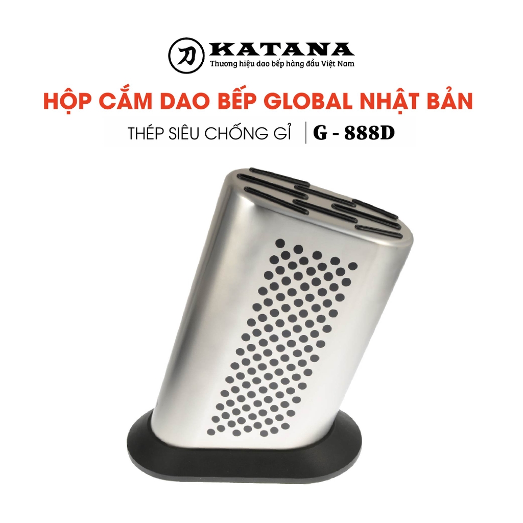 Hộp cắm dao GLOBAL thép chống gỉ cao cấp G888D - 8 slot