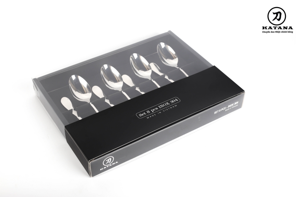 Set 8 thìa súp cao cấp KATANA quả trám Crystal VTK382