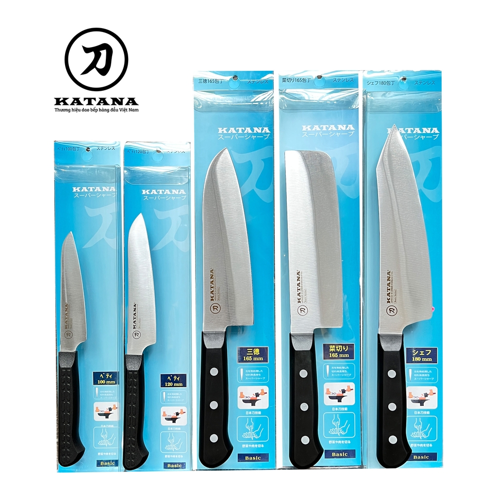 Bộ 5 chiếc dao bếp cao cấp KATANA Basic - Set 5 KATASET5 đa năng - Thái thịt cá (5 chiếc)