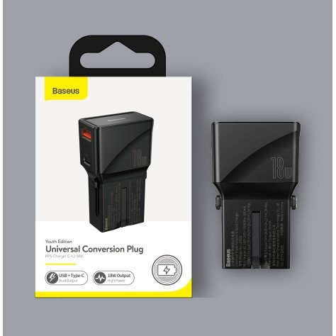 Củ sạc University Conversiom Plug USB + Type C 18W