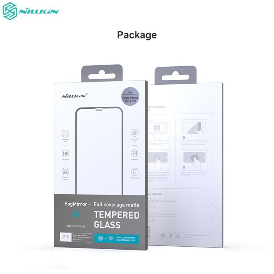 FOGMIRROR Kính cường lực full màn hình chống vân tay 0.33mm, 2.5D