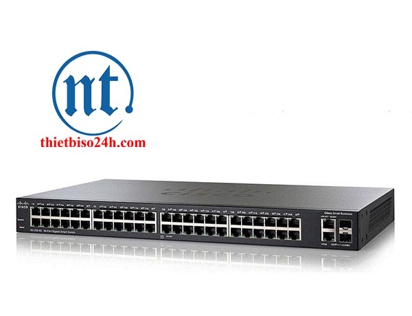 Thiết bị chia mạng Cisco SLM248PT-G5 SF200-48P POE - Switch thông minh, Cổng quang