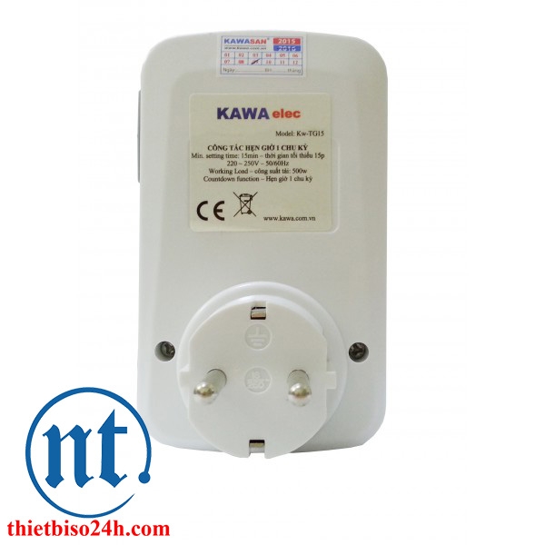 Ổ cắm hẹn giờ dạng cơ KAWA KW-TG15