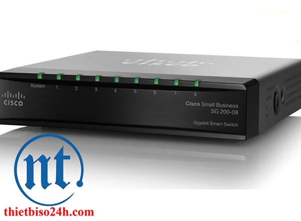 Thiết bị chia mạng Cisco SLM2008T-EU SG 200-08 - Switch thông minh