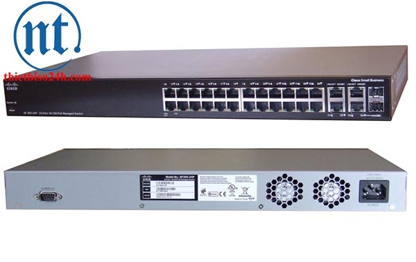 Thiết bị chia mạng Cisco SLM224PT-EU SF 200-24P - Switch thông minh, Cổng quang