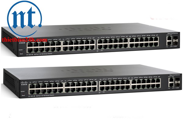 Thiết bị chia mạng Cisco SLM248GT-EU SF200-48 - Switch thông minh, Cổng quang