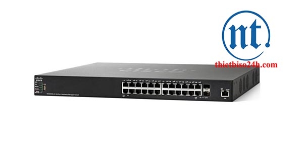 Thiết bị chia mạng Cisco SF350-24P-K9-EU POE Managed Switch